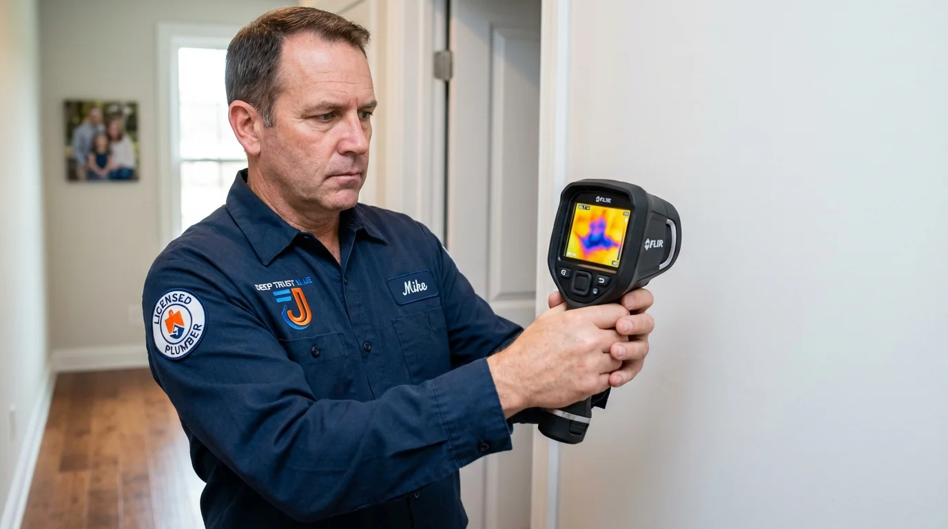 Thermal imaging leak detection by Johns Plumbing LLC in Wheelersburg